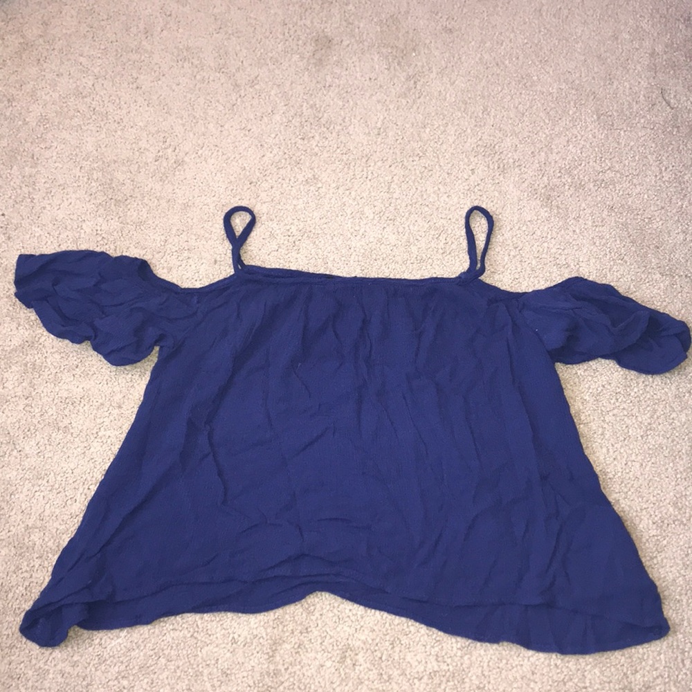 Navy Crop top